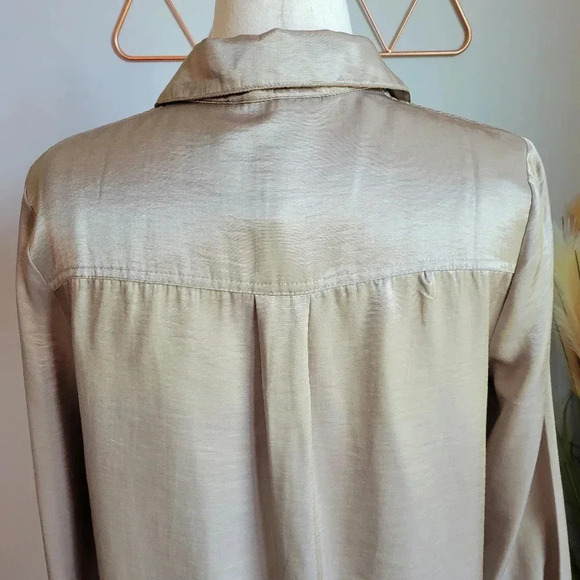 Anthropologie, New, Current Air Clemence Gold Shirt Jacket Shacket, Size Medium - Picture 9 of 13
